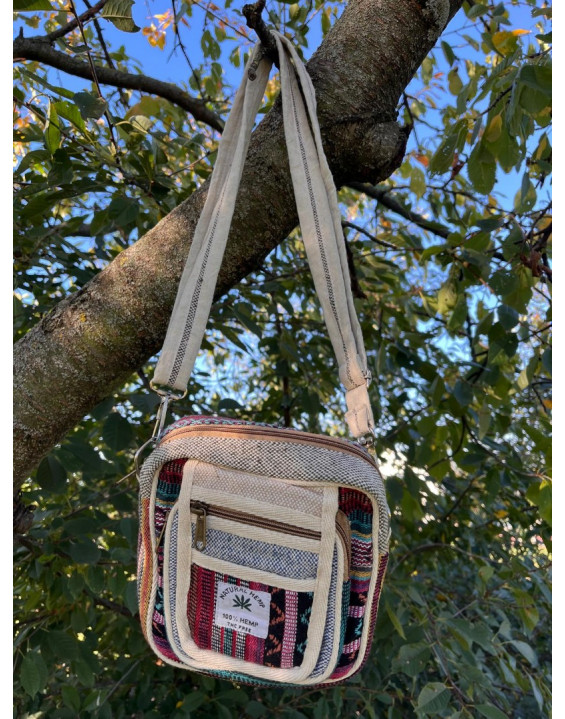 Ethno kabelka z konope - farebná